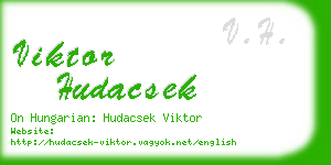 viktor hudacsek business card